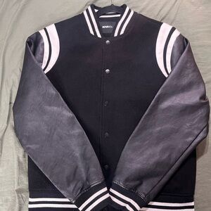 Fashion Nova Black and White Varsity Jacket